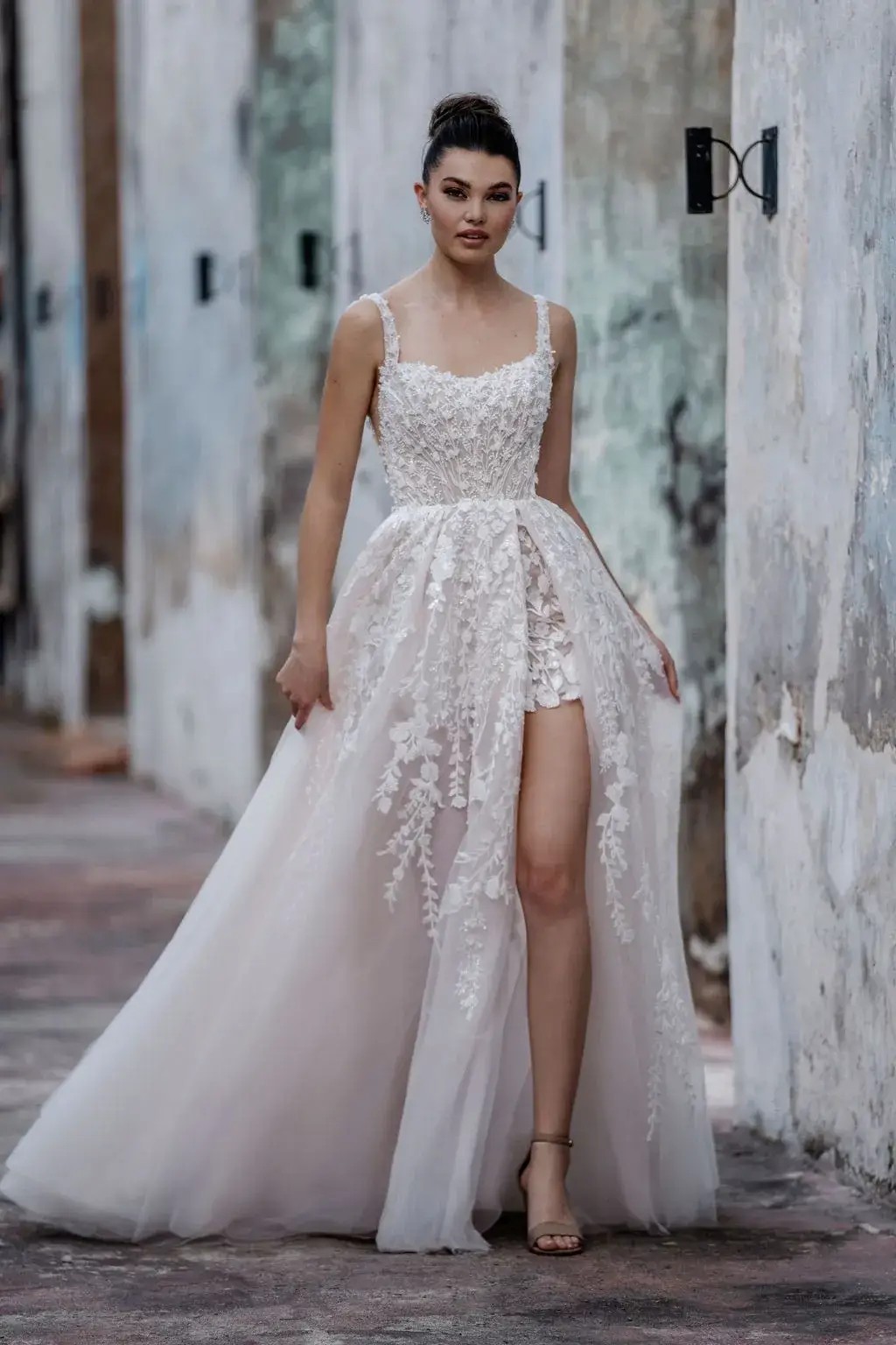 Gorgeous Bridal Styles with Deep Slits Image