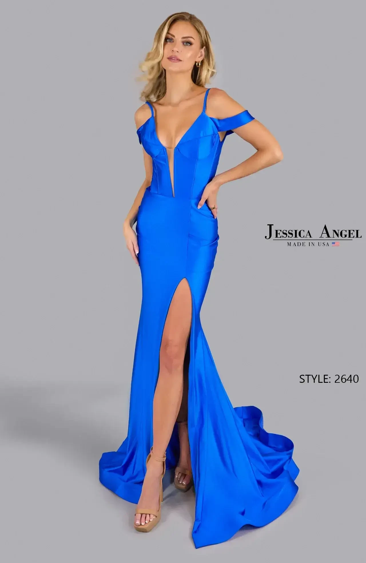 Model wearing a dress by Jessica Angel